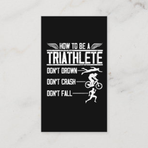 Carte De Visite Triathlon sportif de Triathlon Swim Bike Run