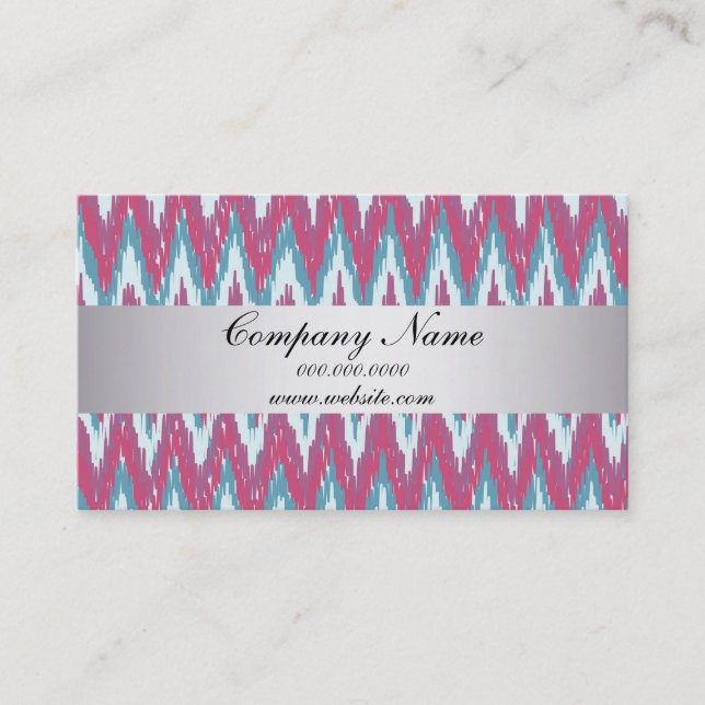 Carte De Visite TribaI Plum Purple ZigZag Pocket 2019 Calendrier (Devant)