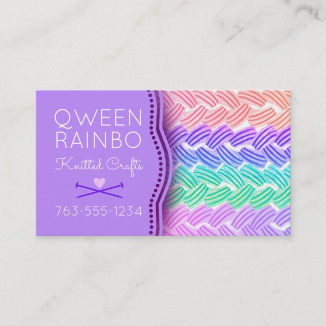 Carte De Visite Tricot aiguilles crochets de fils à couture pour f (Devant)