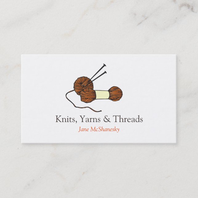 Carte De Visite Tricot Crochet Fil d'artisanat (Devant)