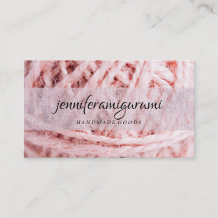 Carte De Visite Tricot en fils Crochet artisanal artisanal artisan