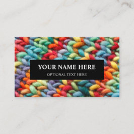 Carte De Visite Tricot Rainbow Yarn