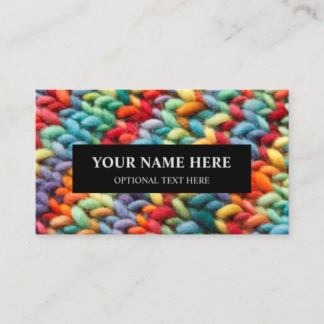 Carte De Visite Tricot Rainbow Yarn (Devant)