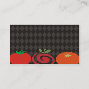 Carte De Visite trio de tomate faisant cuire la voiture culinaire