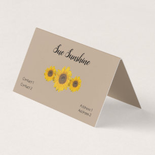 Carte De Visite Trio tournesol
