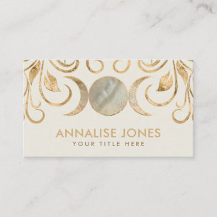 Carte De Visite  Triple Moon - Triple Goddess Pearl et Gold Busin