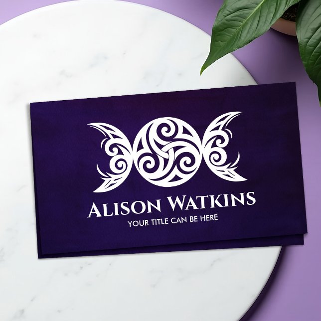 Carte De Visite Triskele blanc - Triple Lune (Créateur téléchargé)