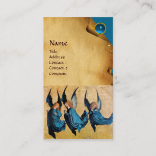 Carte De Visite TROIS ANGELS MONOGRAM, Parchemin Blue Sapphire