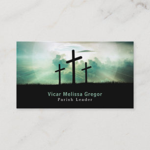Carte De Visite Trois Croix, Christianisme, Religieux