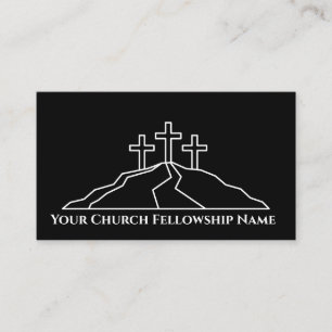 Carte De Visite Trois Croix sur Mound Logo3 Pasteur de l'église