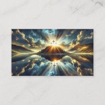 Trois croix sur un lac