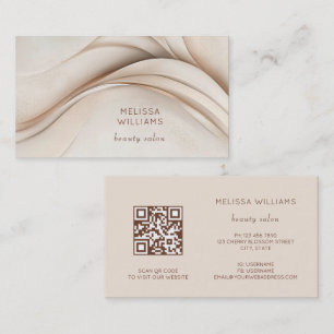 Carte De Visite Trois dimensions Beige Abstrait