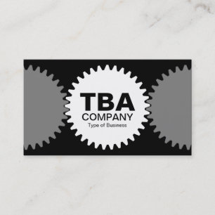 Carte De Visite Trois engrenages v2 - blanc et semi-transparent