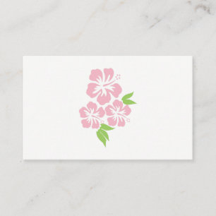 Carte De Visite Trois Hibiscus rose Fleurs tropicales