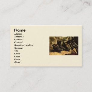 Carte De Visite Trois paires de chaussures par Vincent van Gogh