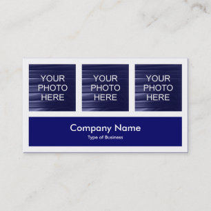 Carte De Visite Trois photos plus un - Deep Navy Blue