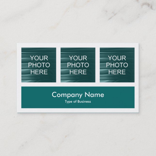 Carte De Visite Trois Photos Plus Un - Moss Green (Devant)