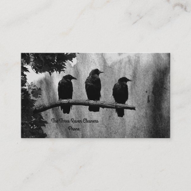 Carte De Visite Trois ravens (Devant)