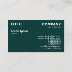 Carte De Visite Trois Rectangles - Vert foncé