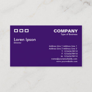 Carte De Visite Trois Rectangles - Violet foncé
