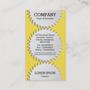 Carte De Visite Trois roulettes à roulettes - #F5DD4B   jaune