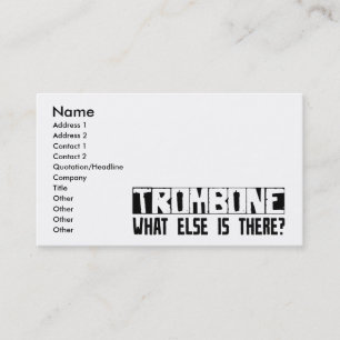 Carte De Visite Trombone quoi encore est là ?