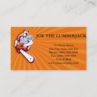 Carte De Visite Tronçonneuse d'arboriste de chirurgien d'arbre de