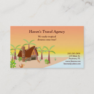 Carte de visite tropical
