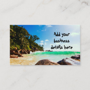 Carte De Visite Tropical Island Beach Getaway