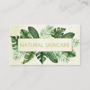 Carte De Visite Tropical Moderne Sur Le Soap Biologique Beige Soap
