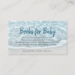 Carte De Visite Tropical Ocean Beach Baby shower Books Demande