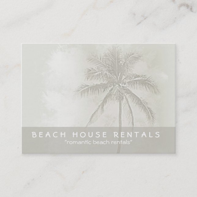 Carte De Visite Tropical Palm Beach Rentals (chubby) (Devant)