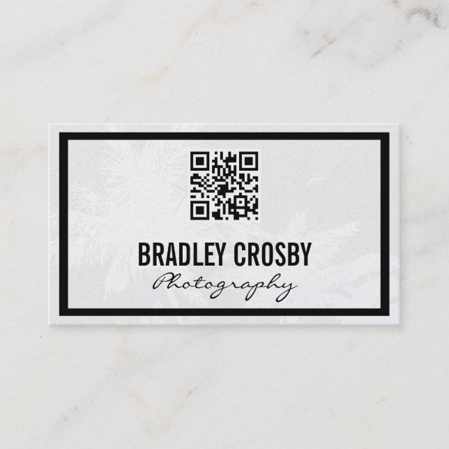 Carte De Visite Tropical | Variation | Code QR (Devant)