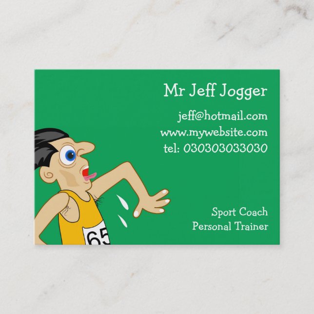 Carte De Visite Trotteur, M. Jeff Jogger (Devant)