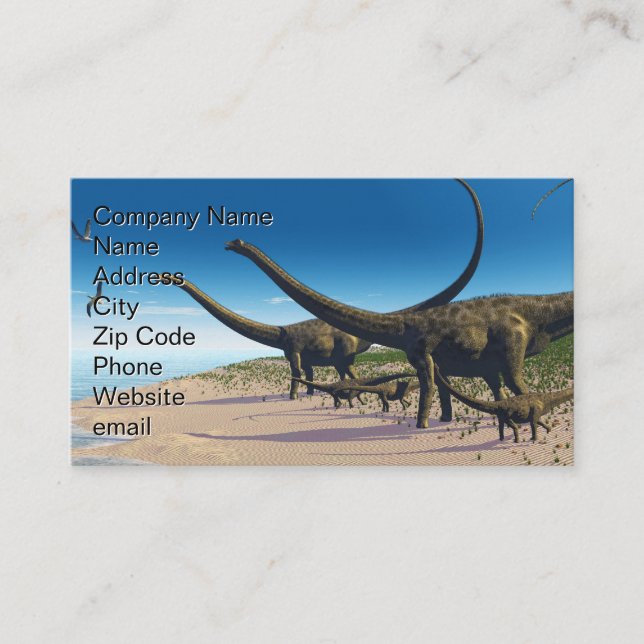 Carte De Visite Troupeau de Diplodocus (Devant)