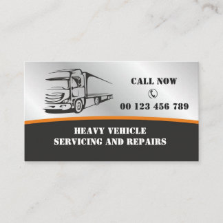 Carte De Visite Truck Repair, Diesel Mechanic Business Card 