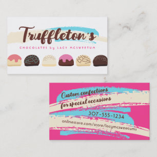 Carte De Visite Truffes de chocolat confections bonbons bonbons bo