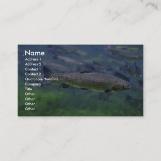 Carte De Visite Truite arc-en-ciel