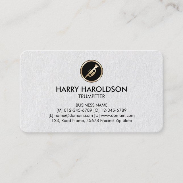 Carte De Visite Trumpet Icon Trumpeter Premium BusinessCard (Devant)