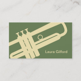 Carte De Visite Trumpet Musicien enseignant Joueur Studio Musique