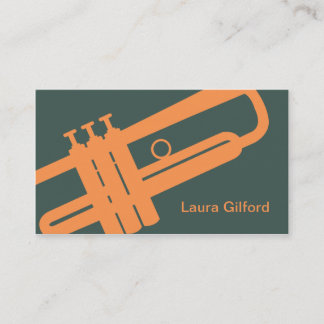 Carte De Visite Trumpet Musicien enseignant Joueur Studio Musique