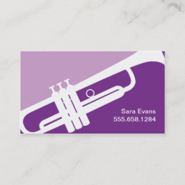 Carte De Visite Trumpet Teacher Musicien de musique Instrument Stu