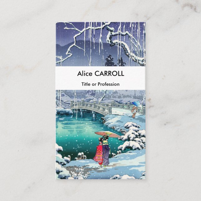 Carte De Visite Tsuchiya Koitsu - Maruyama des neiges du printemps (Devant)