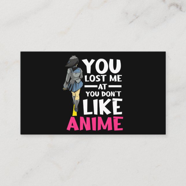 Carte De Visite Tu m'as perdu des vêtements d'animaux, manga cospl (Devant)
