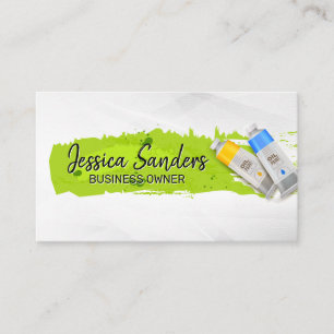 Carte De Visite Tubes de peinture   Peinture verte   Artiste