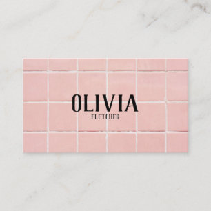 Carte De Visite Tuile rose