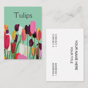 Carte De Visite Tulipe florale colorée
