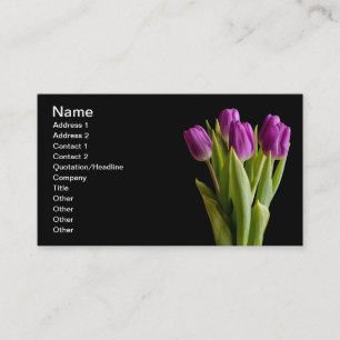 Carte De Visite Tulipes violettes