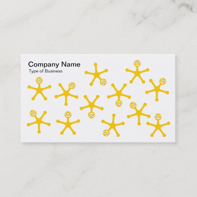 Carte De Visite Tumblers - Ambre sur blanc (Devant)