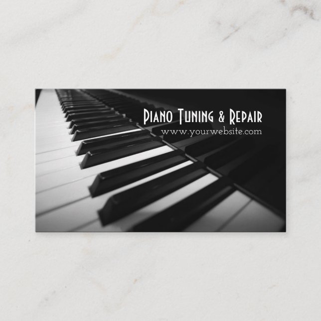 Carte De Visite Tuning de piano et réparation de musique instructe (Devant)